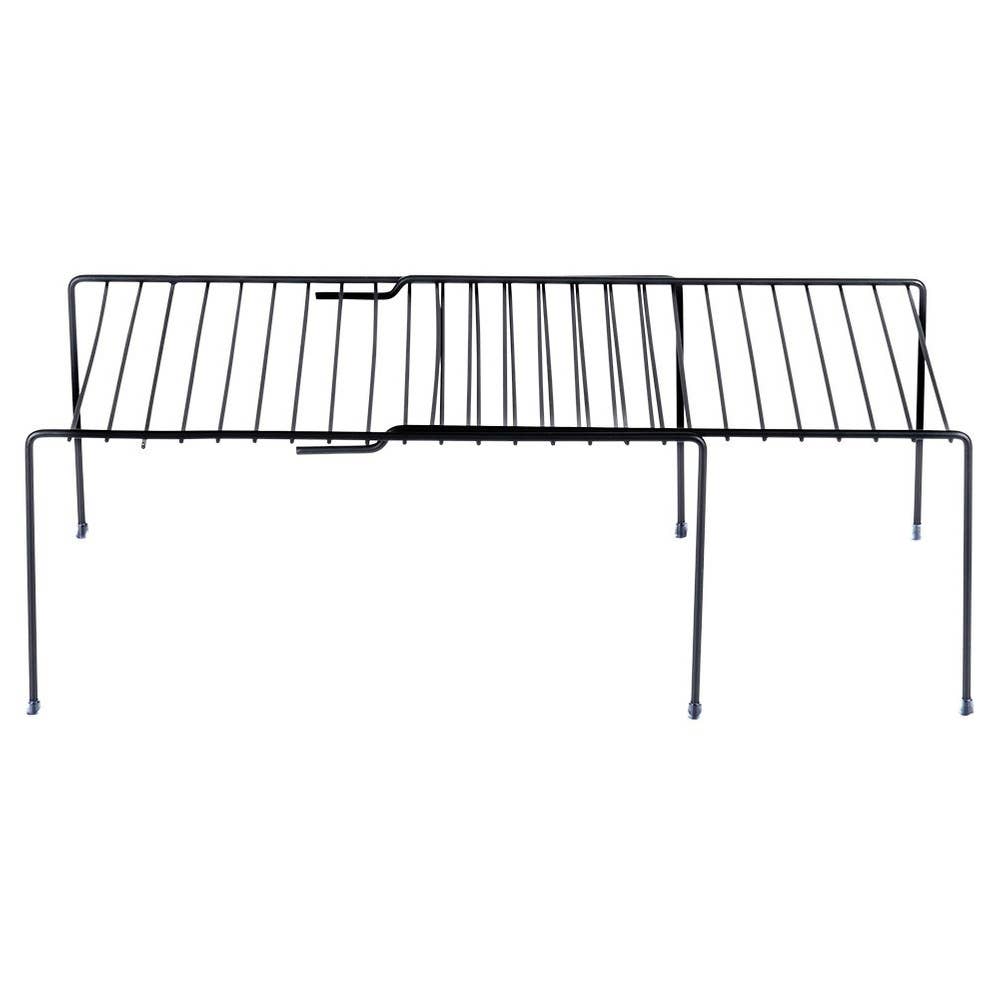 Kitchen Shelf Metal Black Sliding 34.5-48 cm 229106