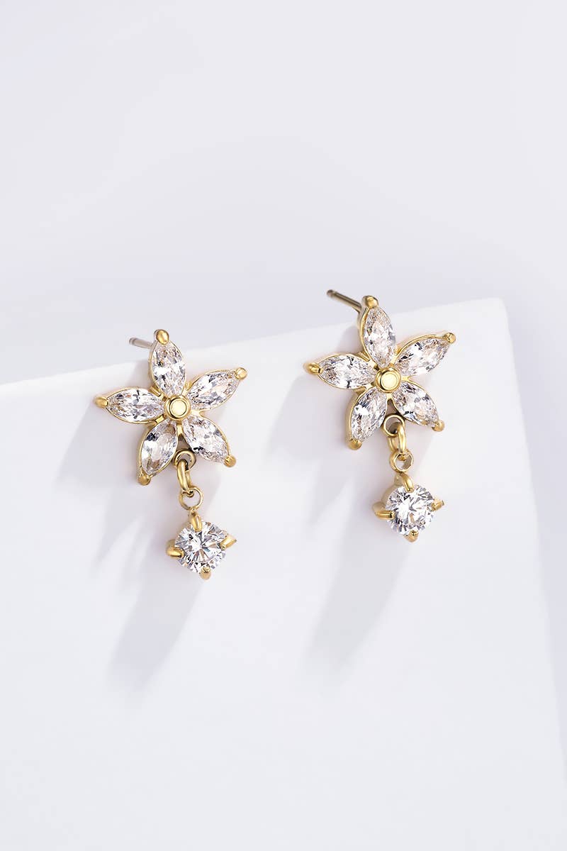Stainless steel earrings: Gold / 100% Stainless steel