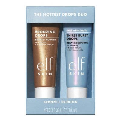 E.l.f. SKIN The Hottest Drops Duo Bronzing Drops & Holy Hydration 2ct/0.33oz - Missing Box