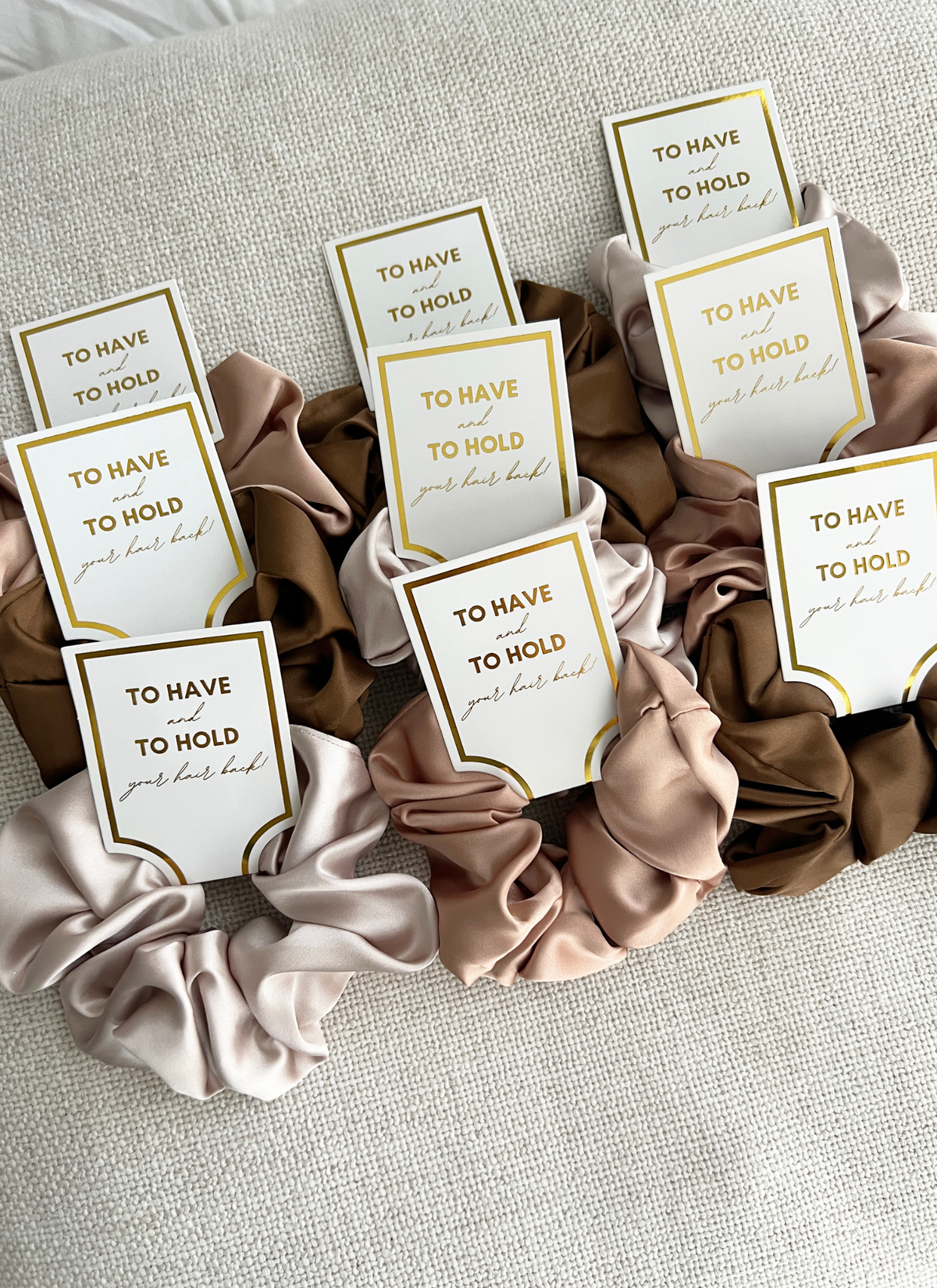 Silk Satin Soft Scrunchies - GRACE: CHAMPAGNE / ONE SIZE