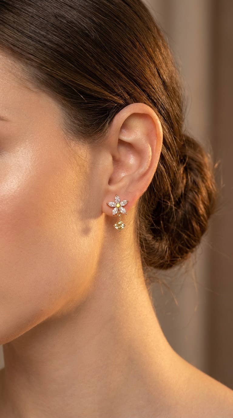 Stainless steel earrings: Gold / 100% Stainless steel