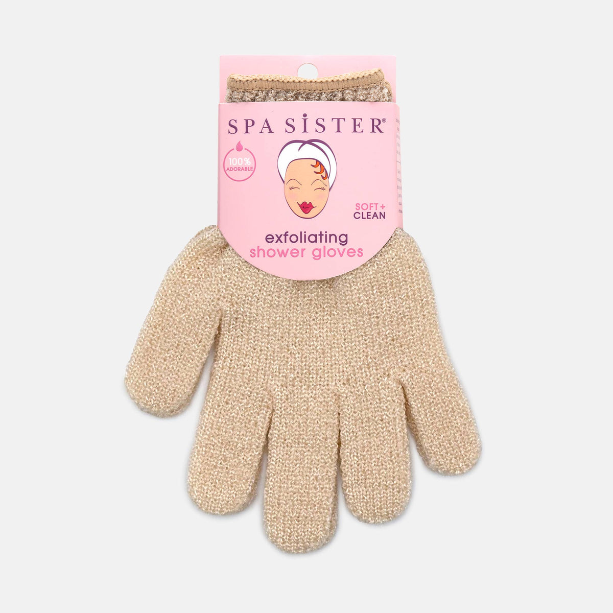 Exfoliating Shower Gloves 1pr.: BEIGE
