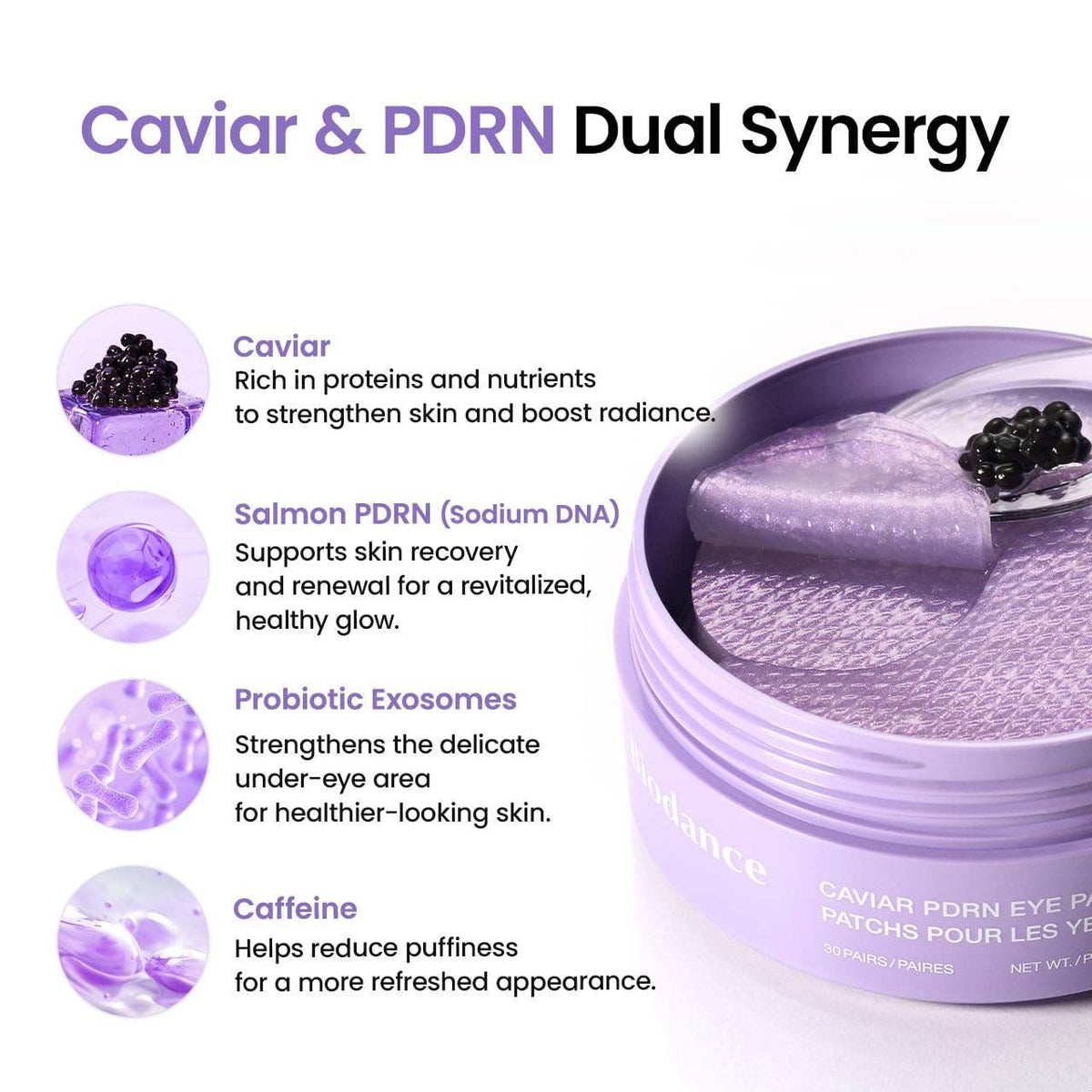 Biodance Caviar PDRN Eye Patches – 60 Patches