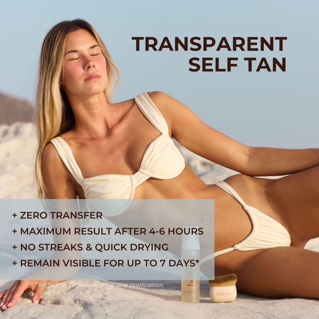 Helioux Self Tanning Mousse Transparent | Clear Glow Medium
