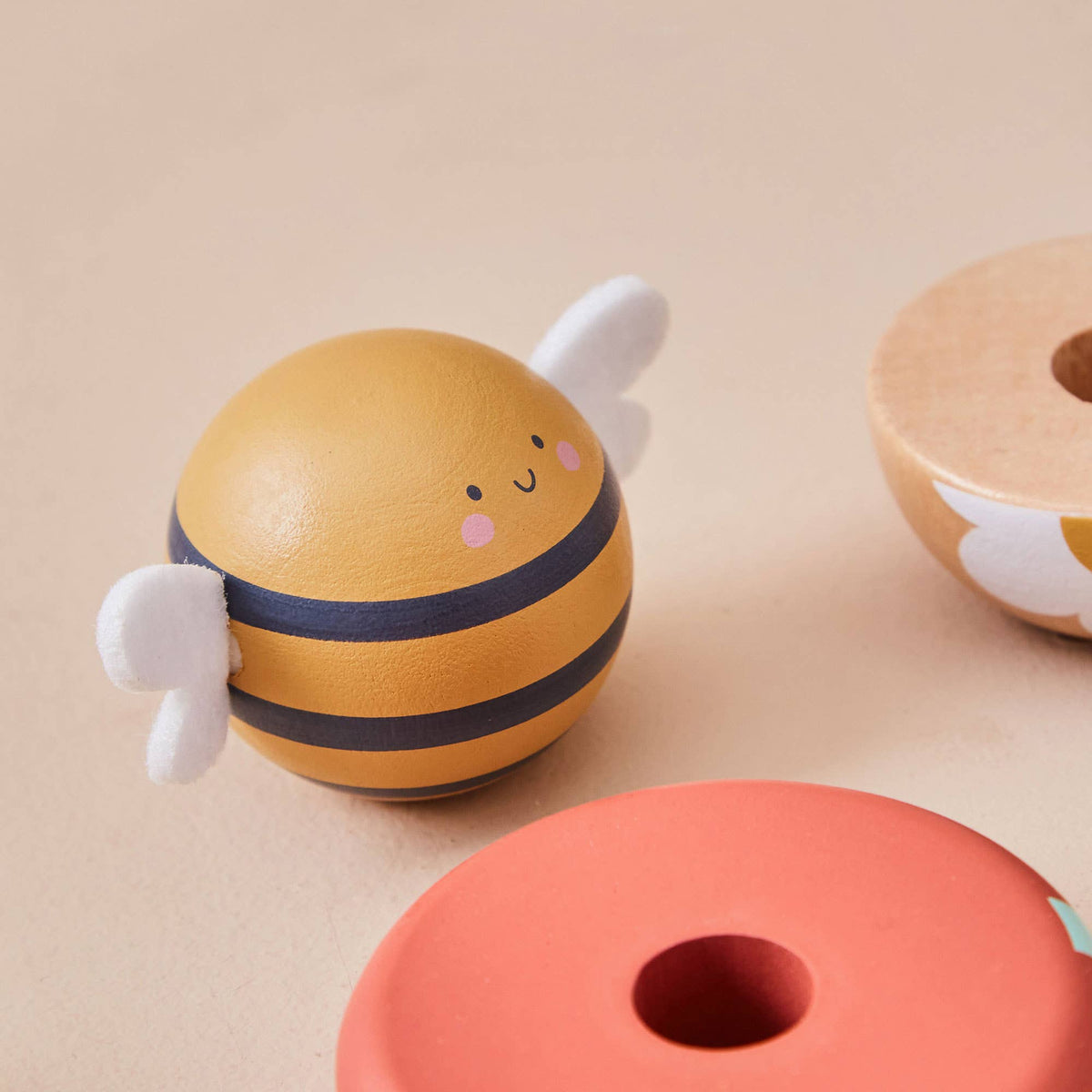 Just Bee Kids Wooden Bee Stacking Toy