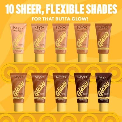NYX Professional Makeup Buttermelt Glaze Skin Tint with SPF 30 Chocolate Butta 1.01 fl oz - Imperfect Container