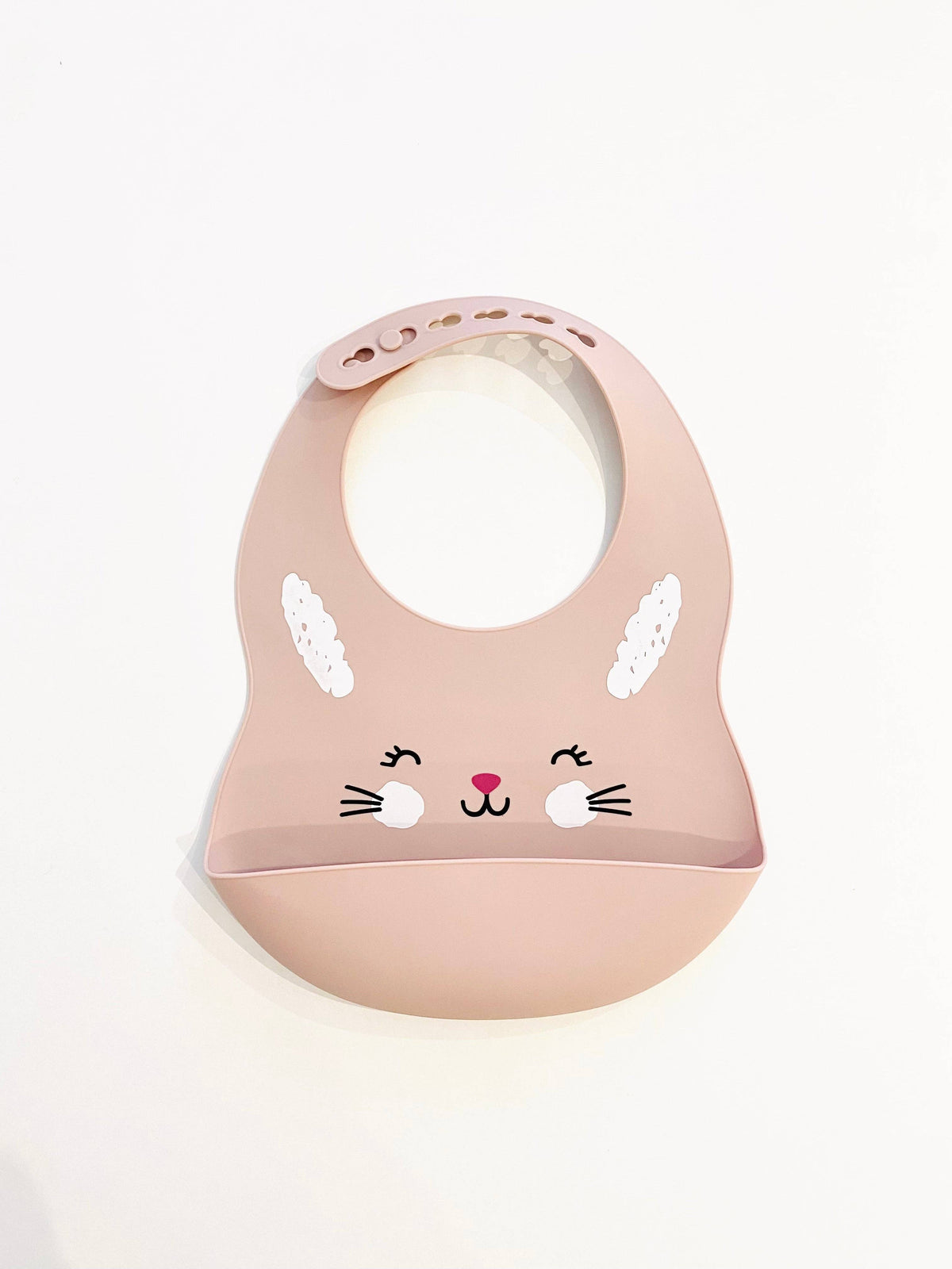 Animal bib: Rabbit - Candy pink