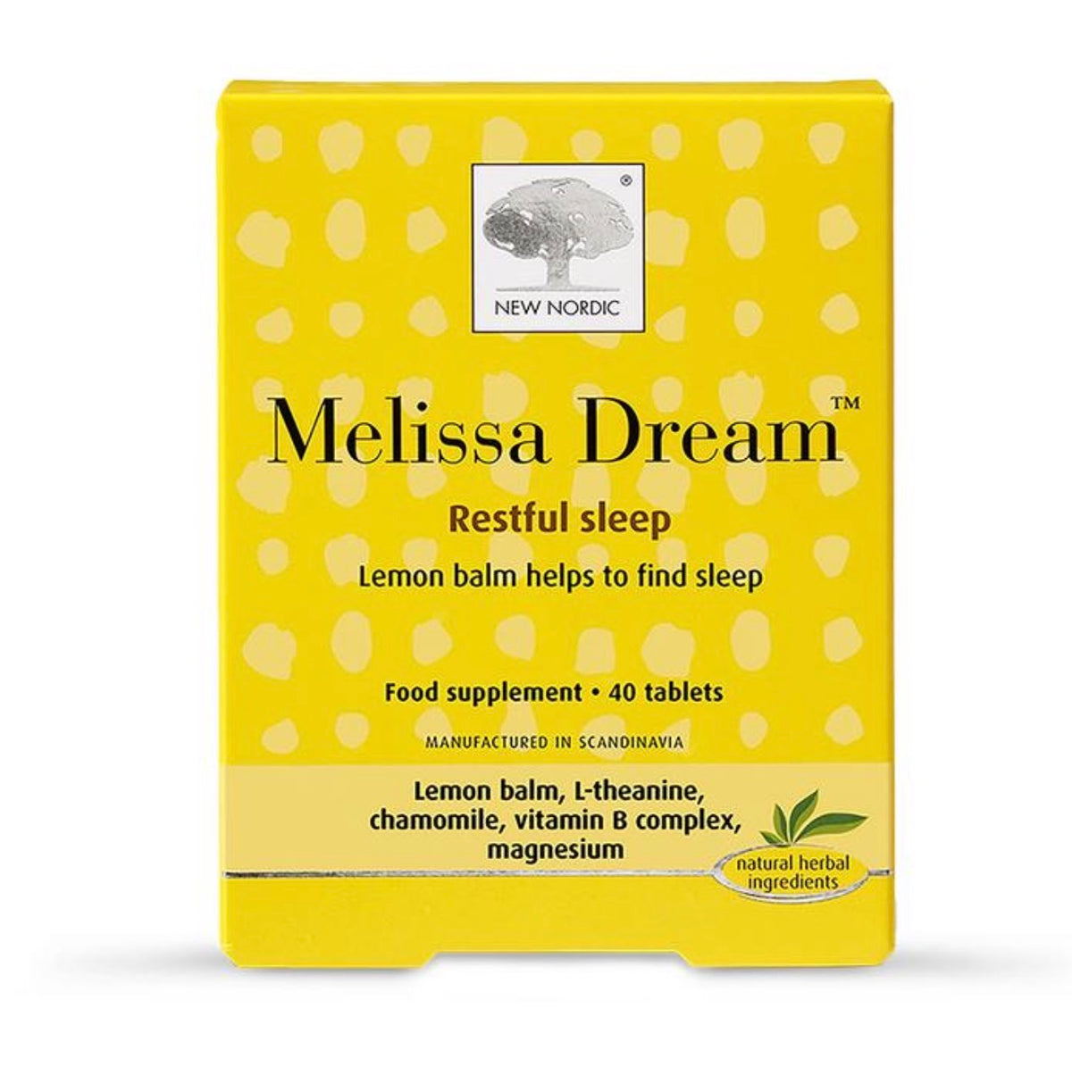 New Nordic Melissa Dream – 40 Tablets