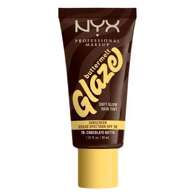 NYX Professional Makeup Buttermelt Glaze Skin Tint with SPF 30 Chocolate Butta 1.01 fl oz - Imperfect Container
