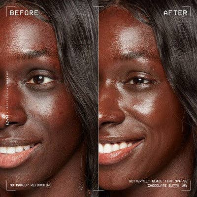 NYX Professional Makeup Buttermelt Glaze Skin Tint with SPF 30 Chocolate Butta 1.01 fl oz - Imperfect Container