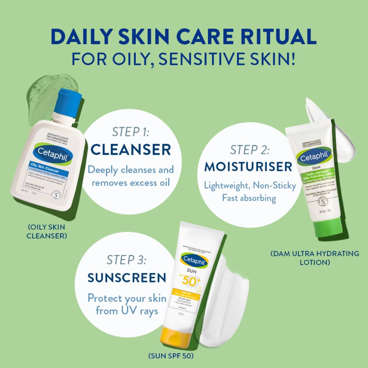 Cetaphil DAM Daily Advance Ultra Hydrating Lotion for Dry, Sensitive Skin| Moisturiser with Shea Butter| Non-Greasy, Fragrance-Free: 100g