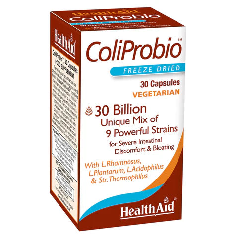 HealthAid ColiProbio 30 Billion Capsules - Supports gut health, digestion, and immunity.