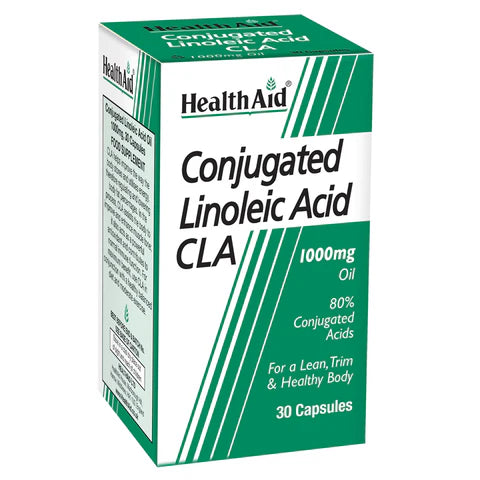 HealthAid CLA (Conjugated Linoleic Acid) 1000mg Capsules - Supports weight management and muscle tone.