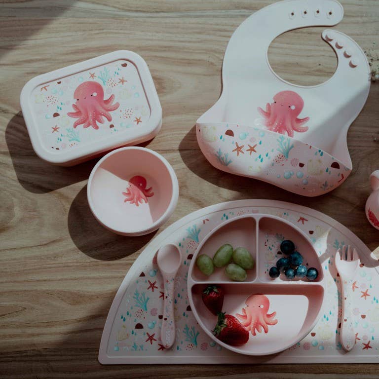 LFGB Silicone Lunch Box - Slurpy The Octopus