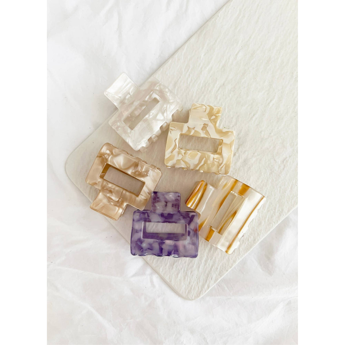 2-Inch Acetate Tortoise Hair Clips - CAMILA: WALNUT / ONE SIZE