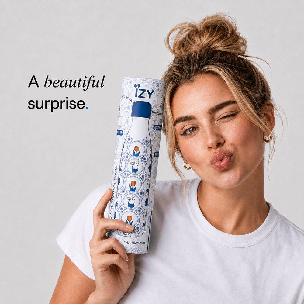 IZY Bottle - Tiles (Nijntje) - 500ml: Delft Blue