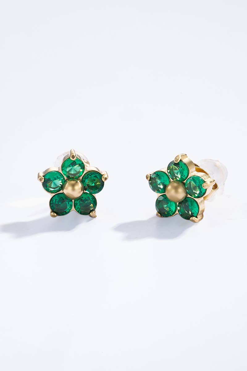 Stainless steel earrings: Green
