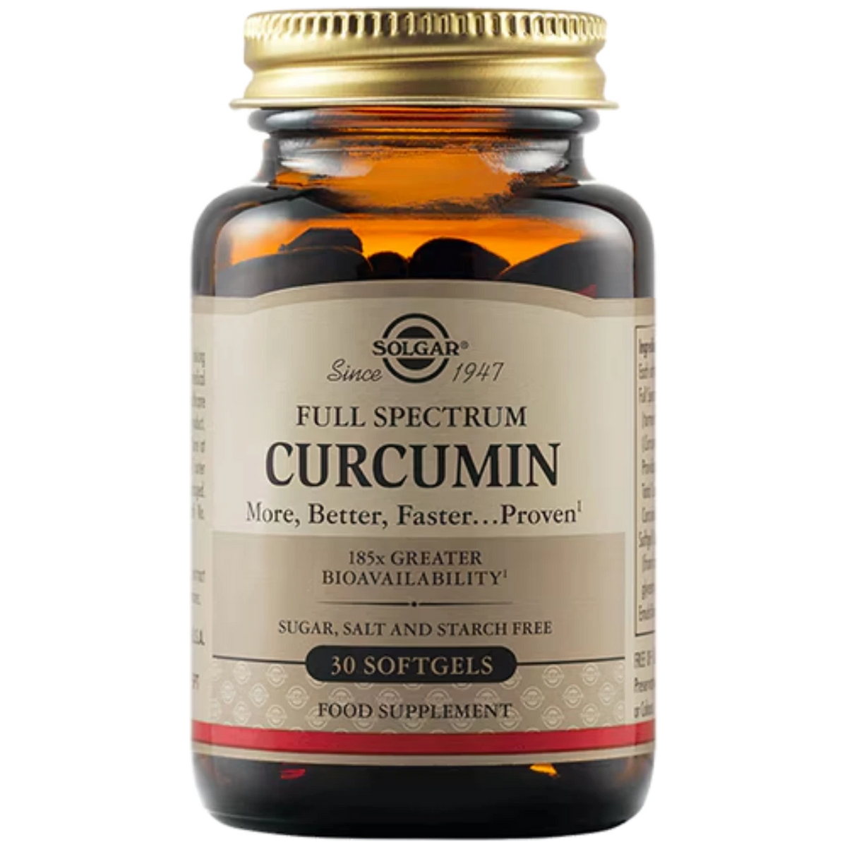 Solgar Full Spectrum Curcumin Softgels - Supports brain, joint, and immune health with enhanced absorption.