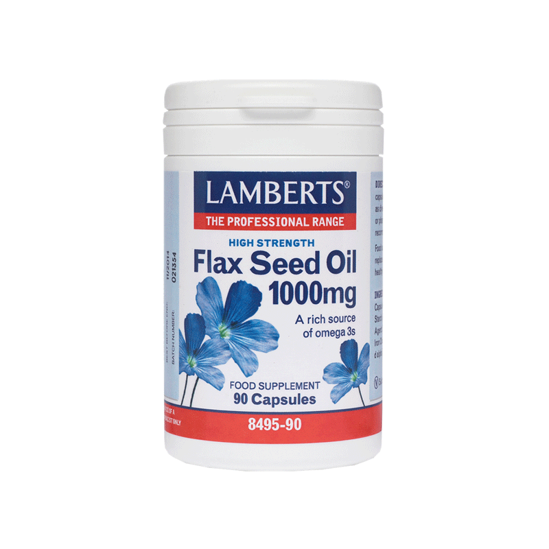 Lamberts Flax Seed Oil 1000mg - Omega-3, 6, and 9 support.