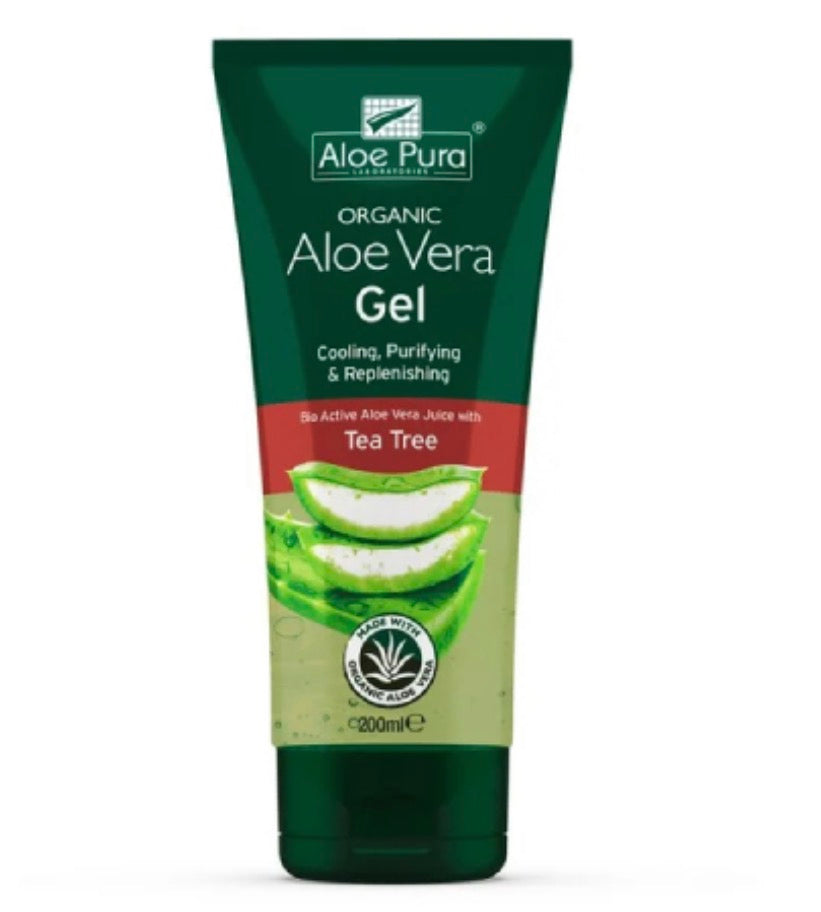 Optima Aloe Pura Organic Aloe Vera Gel with Tea Tree 200ml