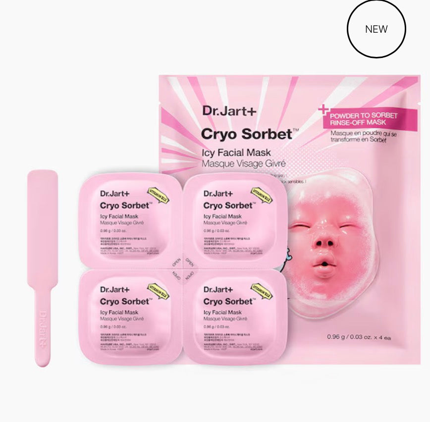 Dr.Jart+ Cryo Sorbet Icy Facial Mask Set (4 Masks + Mixing Tool)