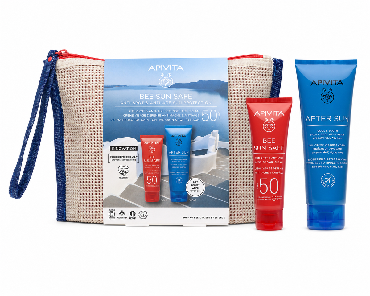 Apivita Bee Sun Safe Anti-Spot & Anti-Age Sun Protection Set SPF50+ with After Sun