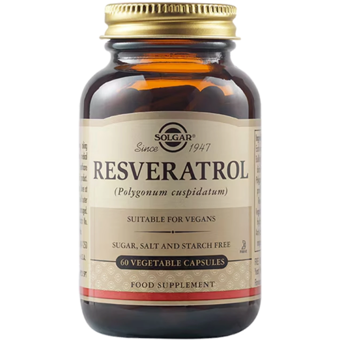 Solgar Resveratrol 100 mg - Promotes cardiovascular health and antioxidant protection