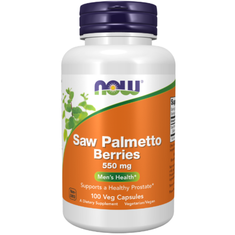 NOW Foods Saw Palmetto Berries 550 mg Veg Capsules - Supports prostate health.