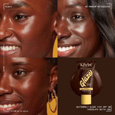 NYX Professional Makeup Buttermelt Glaze Skin Tint with SPF 30 Chocolate Butta 1.01 fl oz - Imperfect Container