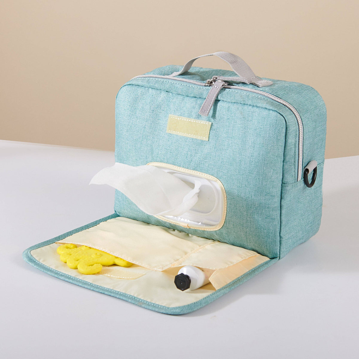 Diaper Changing Bag: Gray / Large
