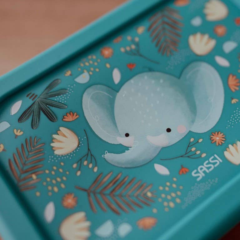 LFGB Silicone Lunch Box - Chewy The Elephant