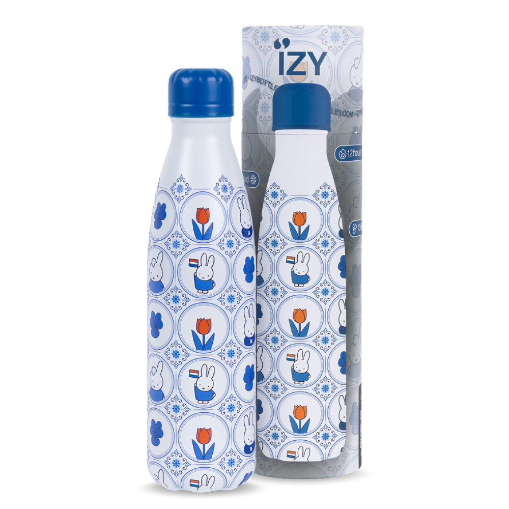 IZY Bottle - Tiles (Nijntje) - 500ml: Delft Blue