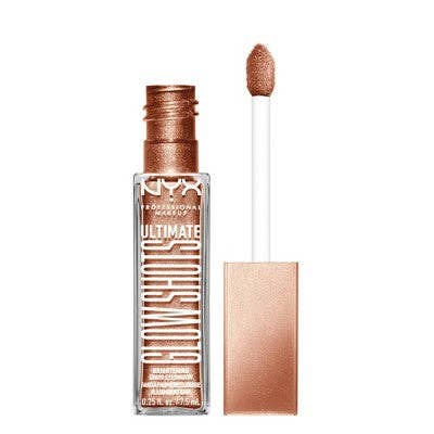 NYX Professional Makeup Ultimate Glow Shots Vitamin C Infused Liquid Eyeshadow Golden Goji 0.25 fl oz - Imperfect Container