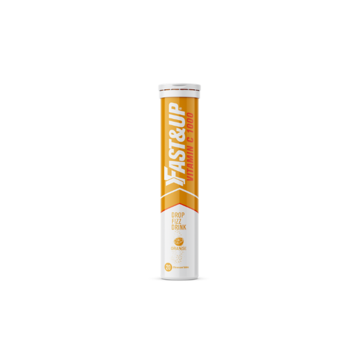 Fast&Up Vitamin C 1000 effervescent tablets 20 pack orange flavor.