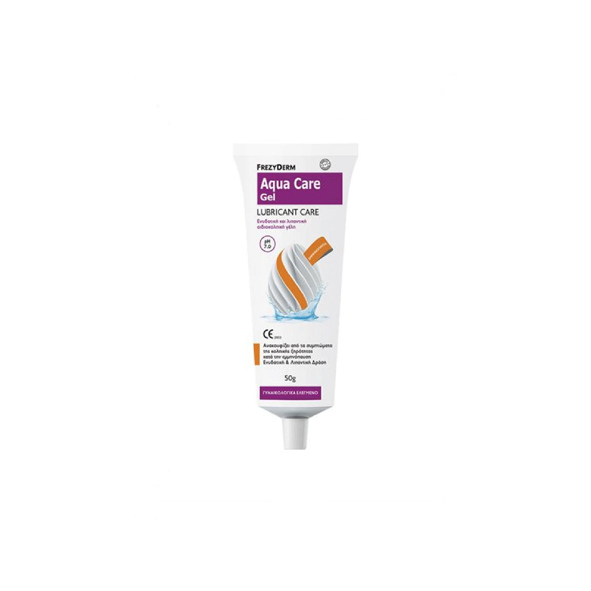 Aqua Care Gel packaging, offering hydration and relief from vaginal dryness for menopausal women with 9 single-use applicators.