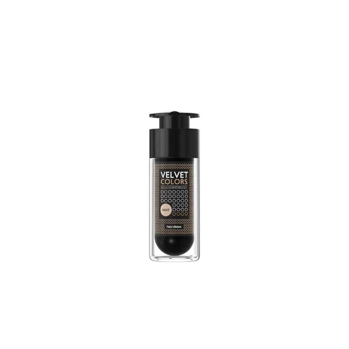 Frezyderm Velvet Colors Light Mat Make-Up – Matte foundation with long-lasting, natural coverage and skin texture enhancement.