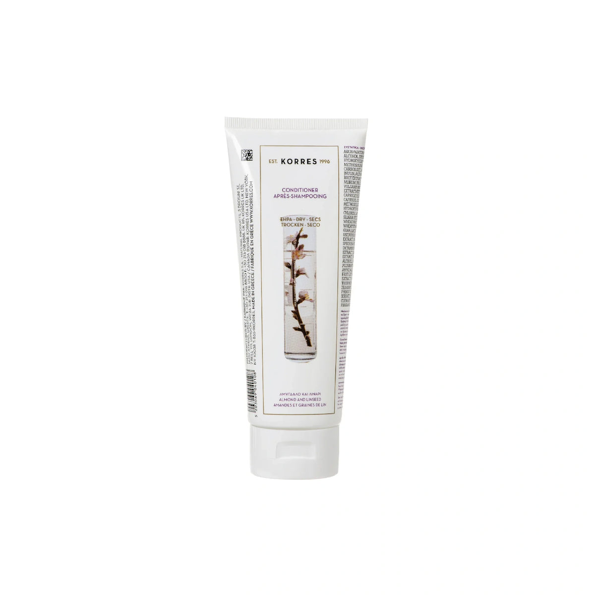 Korres Almond + Linseed Conditioner 200ml for dry and damaged hair