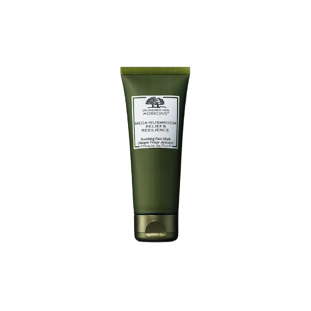 Origins Dr. Andrew Weil Mega-Mushroom Relief & Resilience Soothing Face Mask – creamy calming mask for sensitive skin with Reishi and Sea Buckthorn.