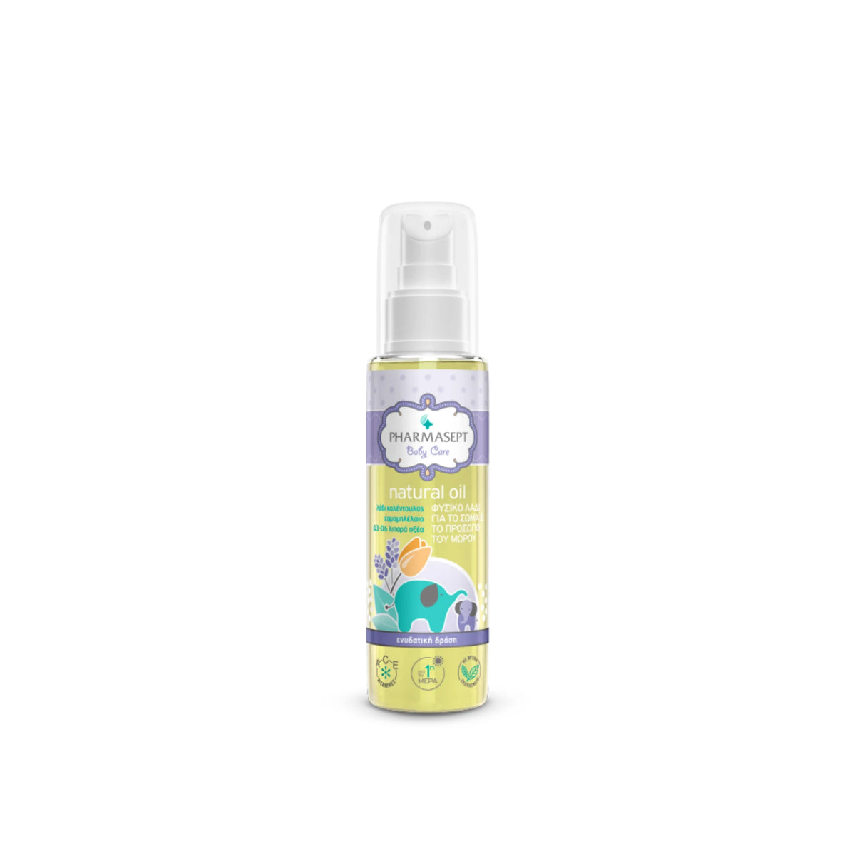 Pharmasept Baby Care Natural Oil – Nourishing baby oil with natural oils and vitamins for soft, hydrated skin.