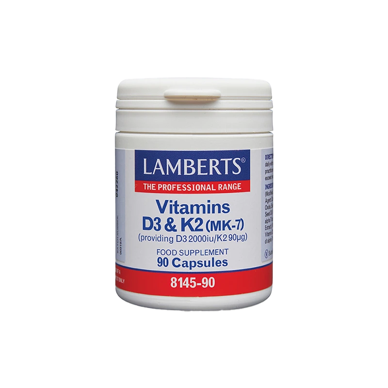 Lamberts Vitamin D3 2000iu & K2 90 µg - Supports bone and cardiovascular health.