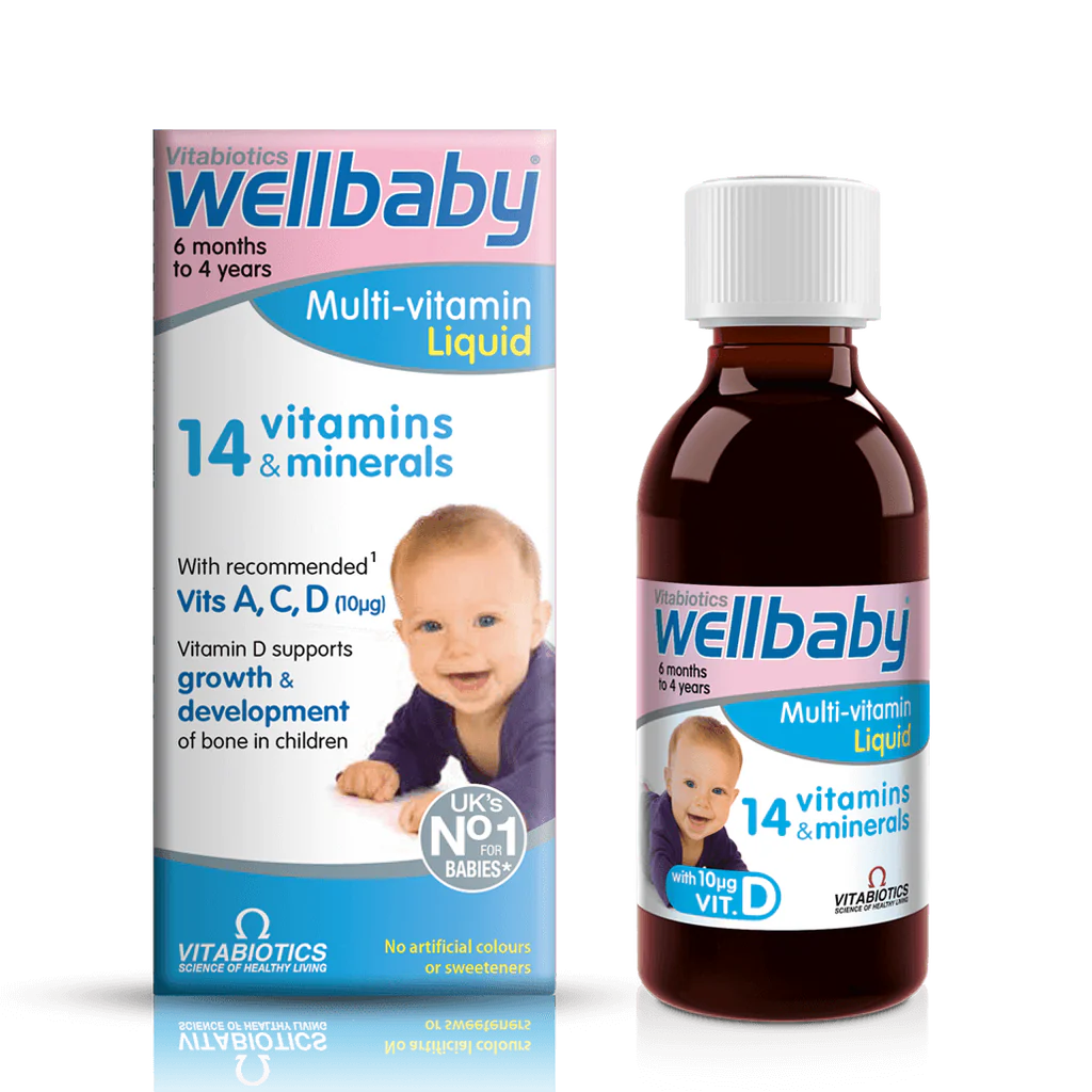 Vitabiotics Wellbaby Multi-Vitamin Liquid - Comprehensive health support for infants and toddlers.