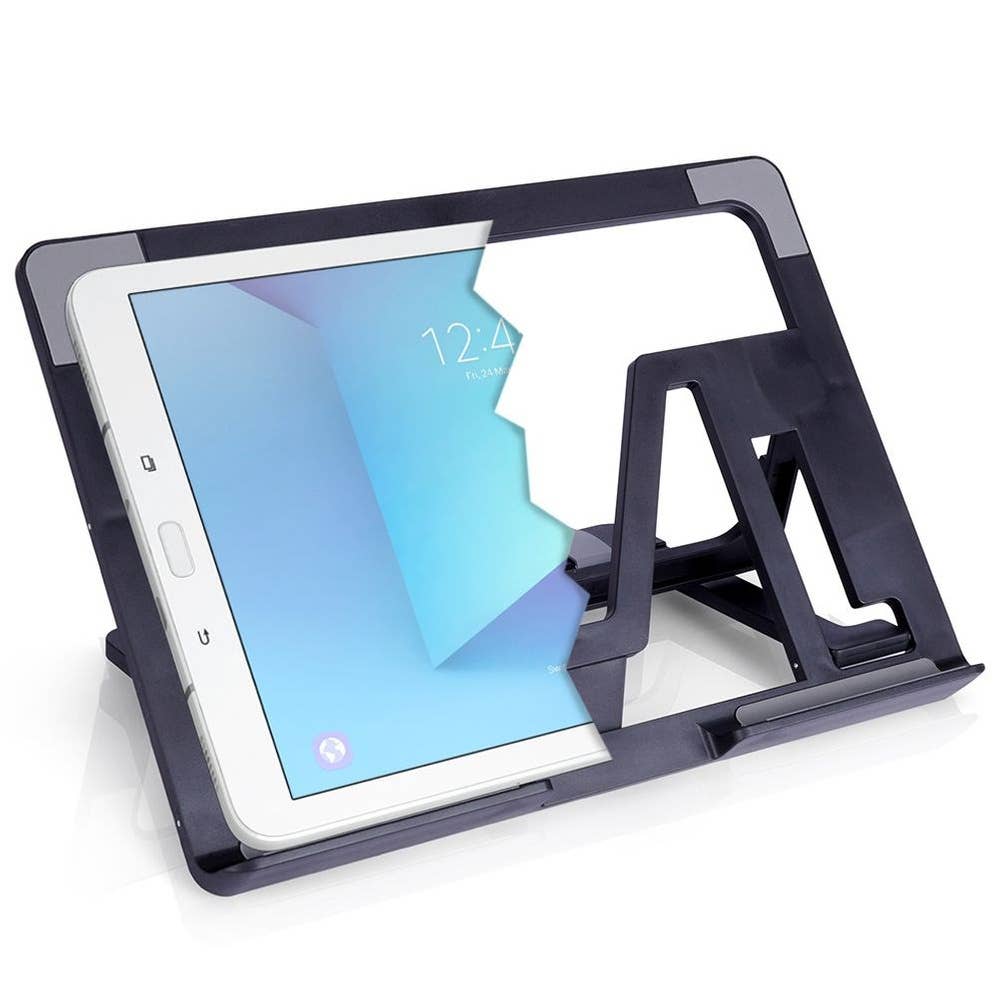 Tablet Stand Black Adjustable 25x18x2 cm 229076