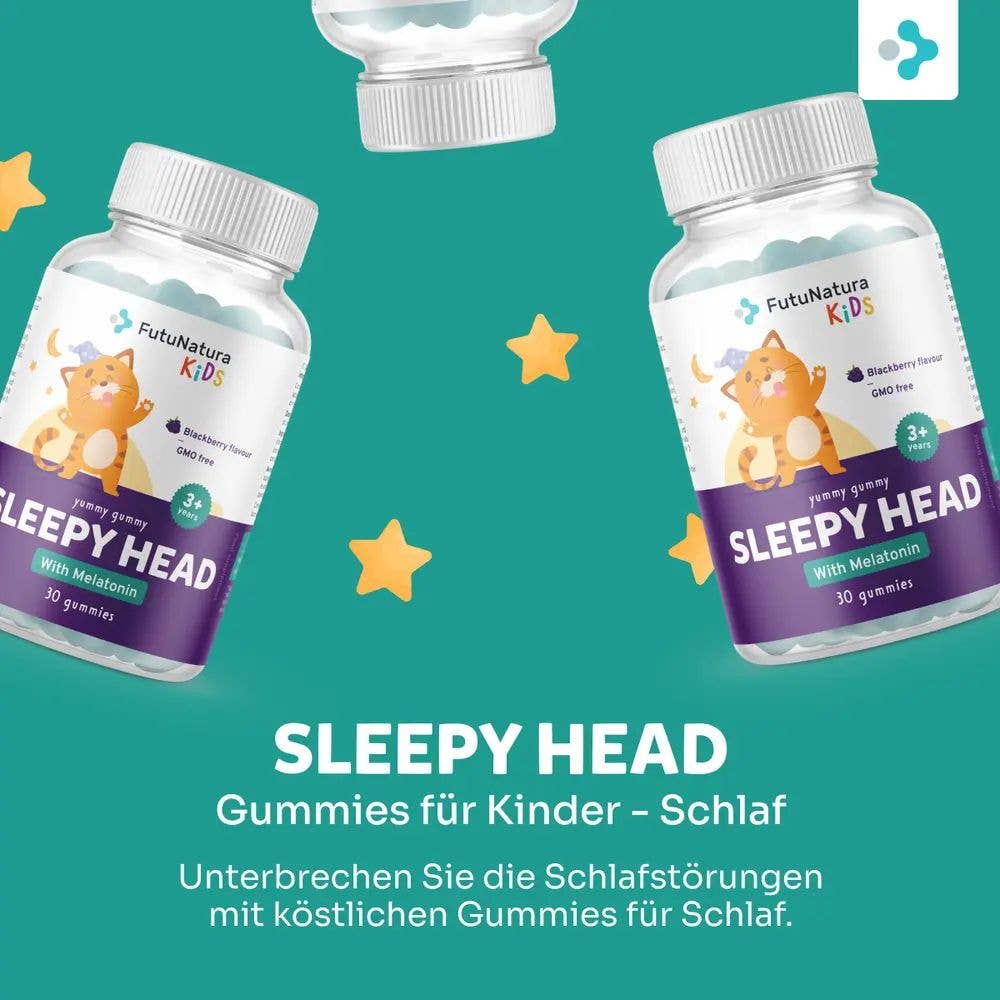 FutuNatura | Sleepy head - Melatonin for better sleep - 30 gummy candies
