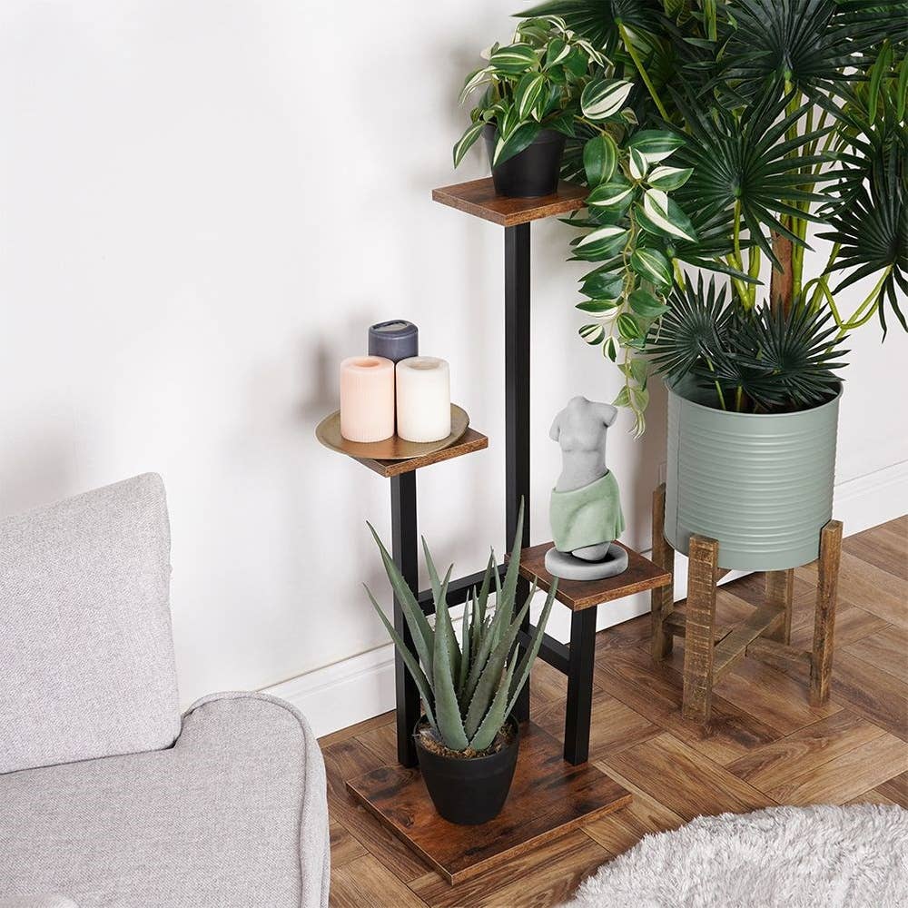 Plant Stand Metal 4-Level 84 cm 569822