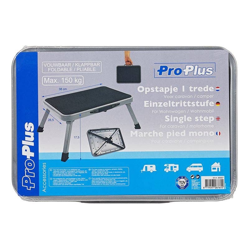 Single step foldable for caravan / motorhome