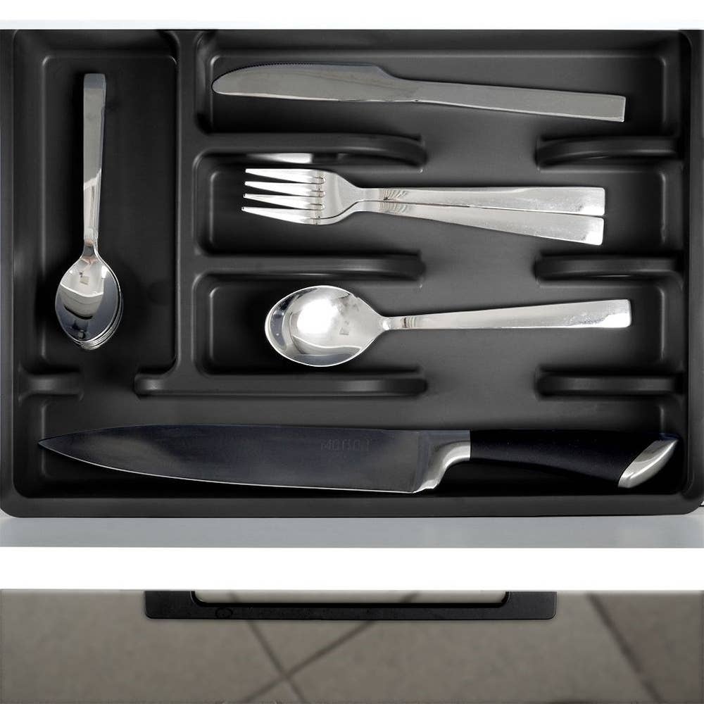 Cutlery Drawer Organiser Black 36x25.5 cm 229048-C