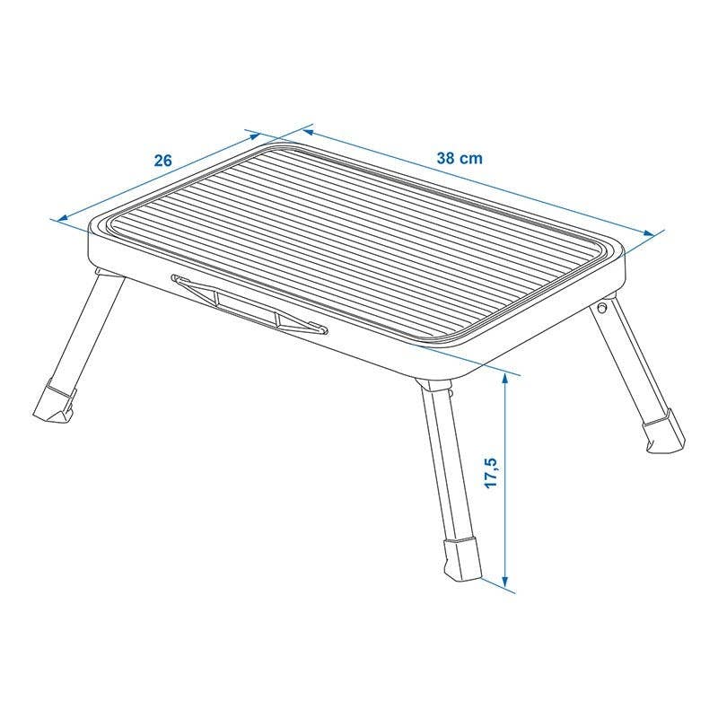 Single step foldable for caravan / motorhome