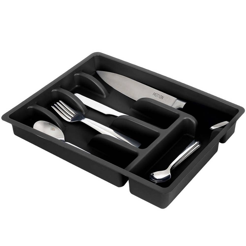 Cutlery Drawer Organiser Black 36x25.5 cm 229048-C