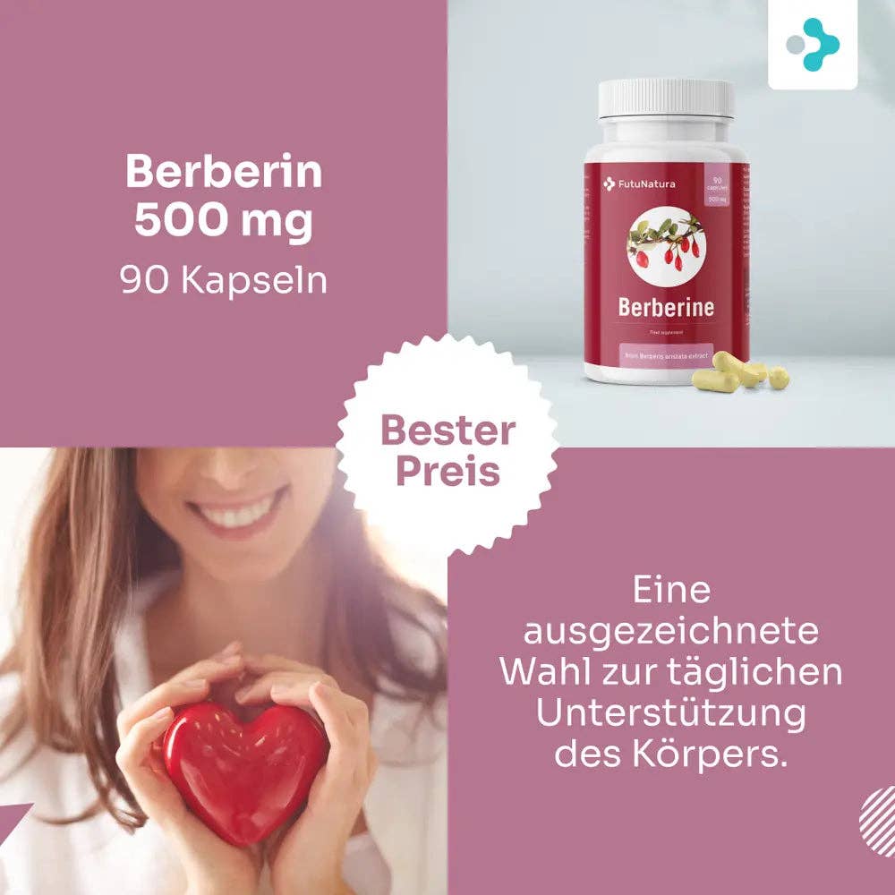 FutuNatura | Berberine 500 mg for blood sugar control - 90 capsules
