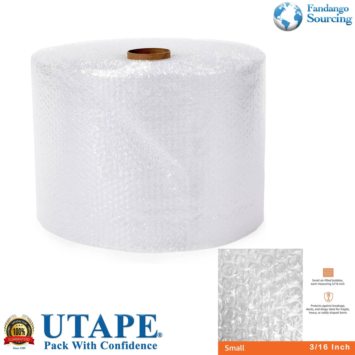 Small Bubbles Wrap Cushioning, Protection, and Perforated: Small 12" x 100'